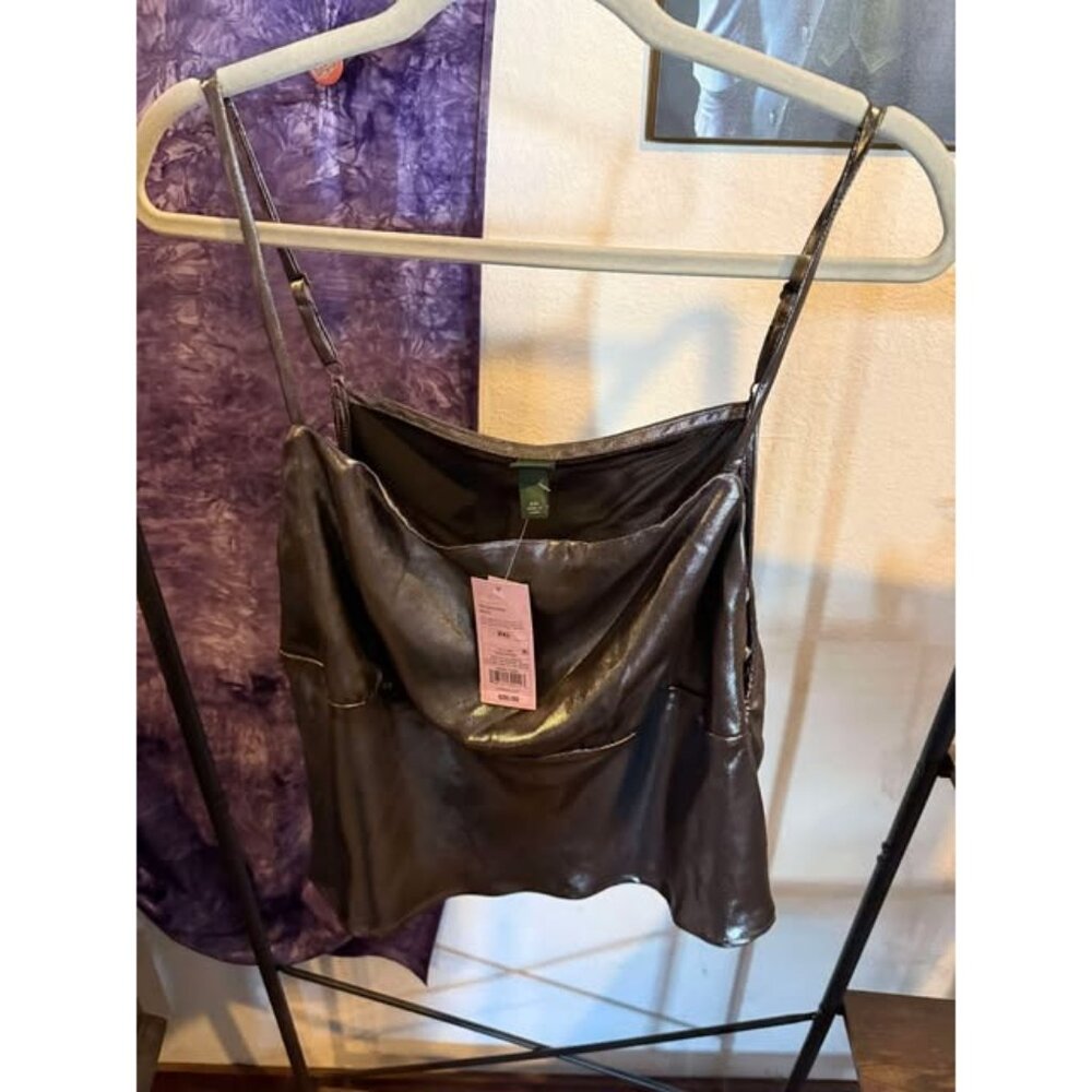Womens Satin Tank Top - Wild Fable™ Silver XXL
